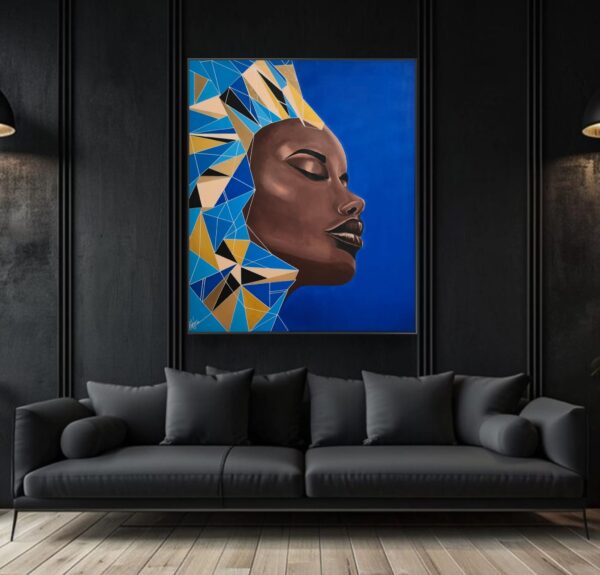 Imany 100cm x 120cm obraz malowany ręcznie akryle na płótnie - obrazek 2