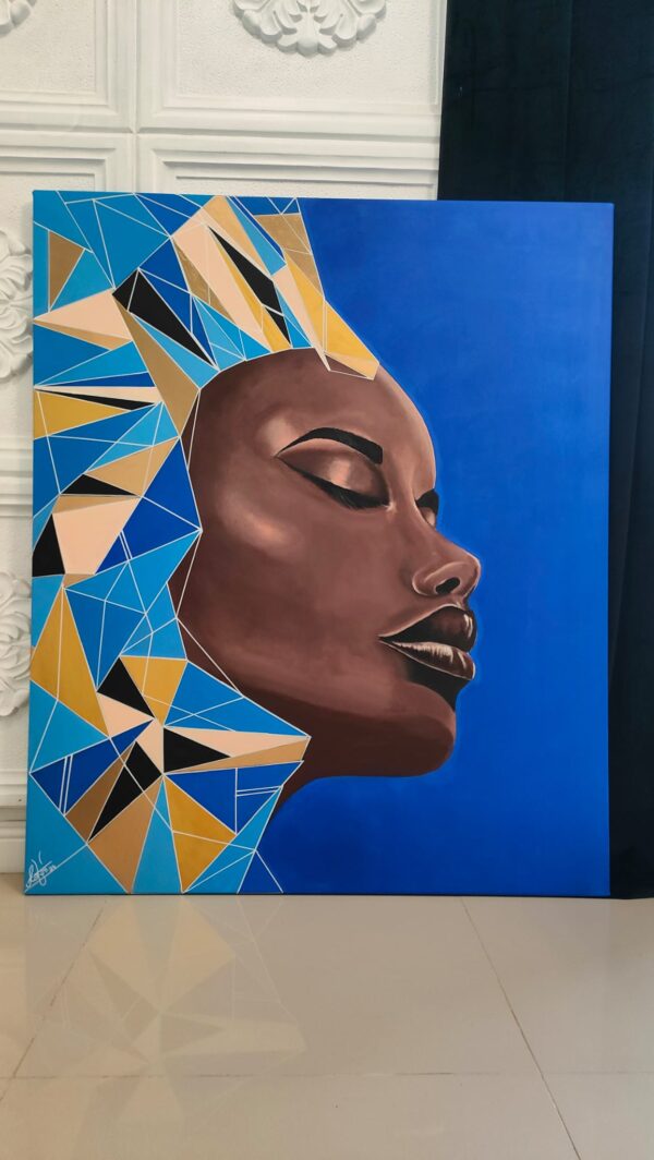 Imany 100cm x 120cm obraz malowany ręcznie akryle na płótnie - obrazek 4