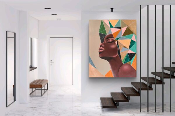 Jamila 100cm x 120cm obraz malowany ręcznie akryle na płótnie - obrazek 2