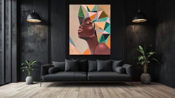 Jamila 100cm x 120cm obraz malowany ręcznie akryle na płótnie - obrazek 7