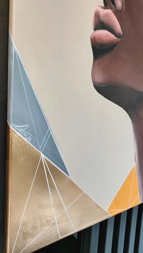 Jamila 100cm x 120cm obraz malowany ręcznie akryle na płótnie - obrazek 15