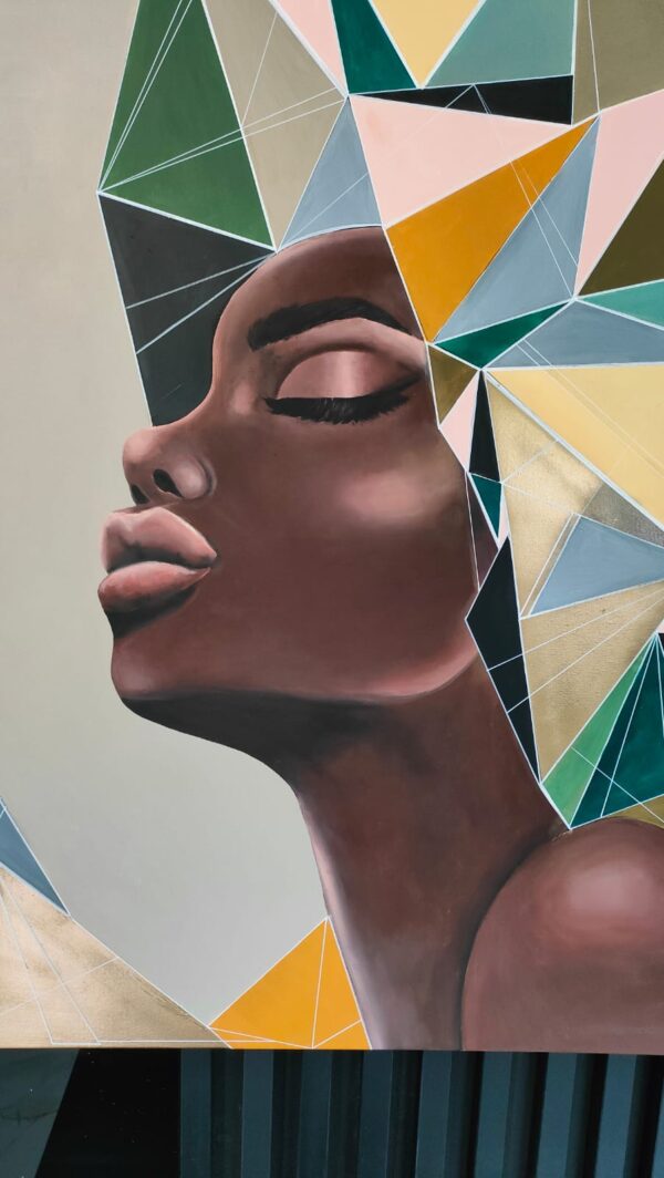 Jamila 100cm x 120cm obraz malowany ręcznie akryle na płótnie - obrazek 11