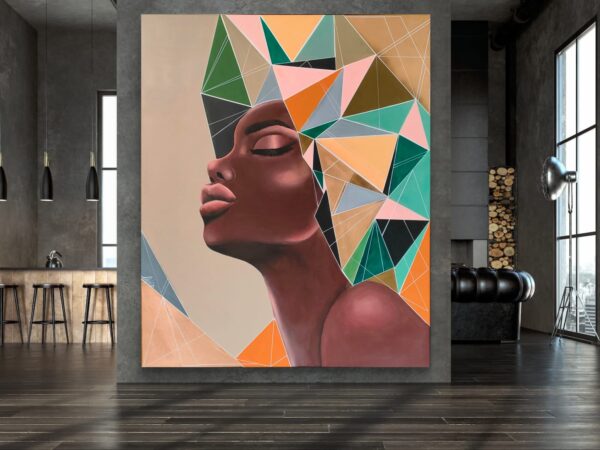Jamila 100cm x 120cm obraz malowany ręcznie akryle na płótnie