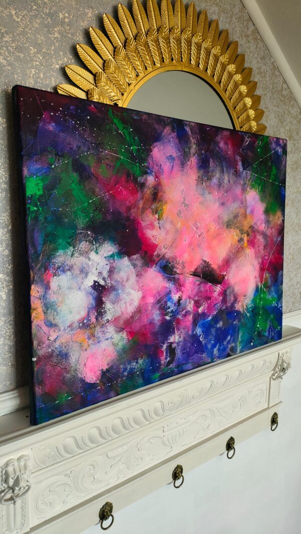 Lovely blossom 2 80cm x 60cm obraz strukturalny, malowany ręcznie akryle na płótnie - obrazek 11