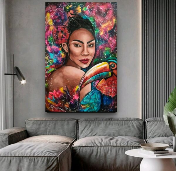 Rio 100cm x 150cm obraz strukturalny, malowany ręcznie na płótnie - obrazek 9