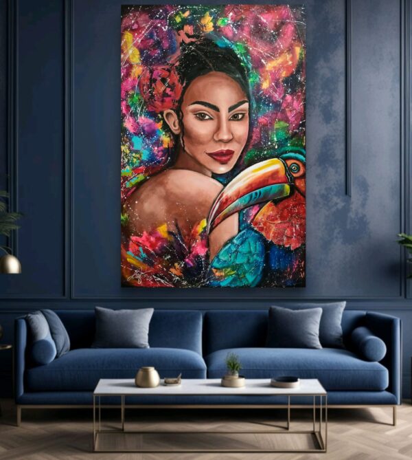 Rio 100cm x 150cm obraz strukturalny, malowany ręcznie na płótnie - obrazek 8
