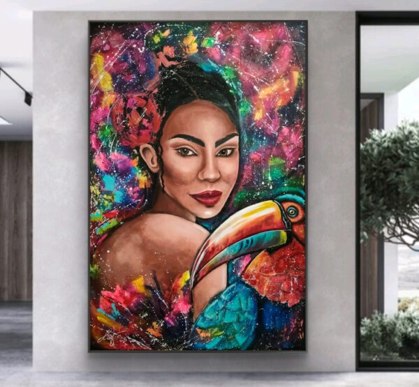 Rio 100cm x 150cm obraz strukturalny, malowany ręcznie na płótnie - obrazek 7