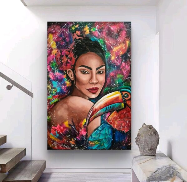 Rio 100cm x 150cm obraz strukturalny, malowany ręcznie na płótnie - obrazek 6