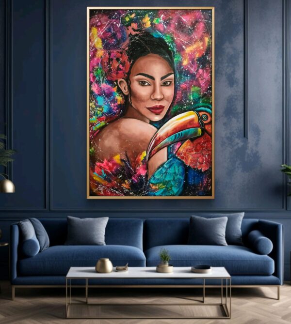 Rio 100cm x 150cm obraz strukturalny, malowany ręcznie na płótnie - obrazek 2