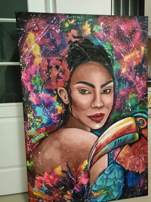 Rio 100cm x 150cm obraz strukturalny, malowany ręcznie na płótnie - obrazek 12