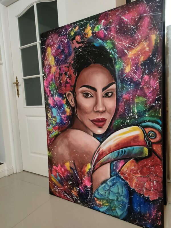 Rio 100cm x 150cm obraz strukturalny, malowany ręcznie na płótnie - obrazek 14