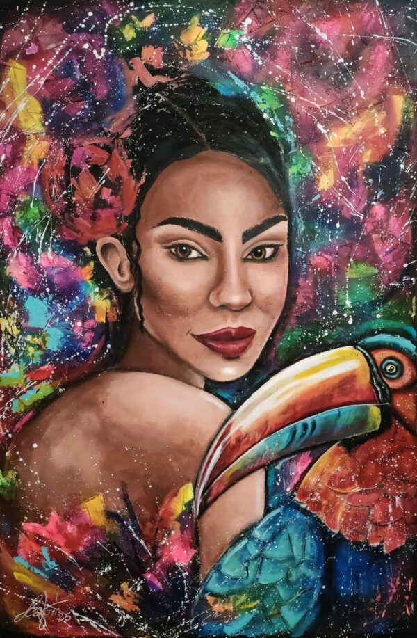 Rio 100cm x 150cm obraz strukturalny, malowany ręcznie na płótnie - obrazek 16