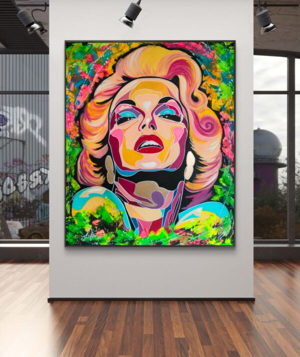 Lady MM 100cm x 120cm obraz strukturalny malowany ręcznie akryle na płótnie