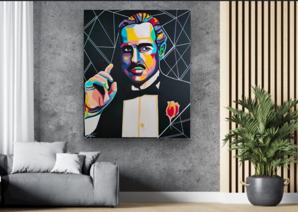 NIEDOSTĘPNY Corleone 100cm x 120cm obraz strukturalny malowany ręcznie akryle na płótnie - obrazek 9