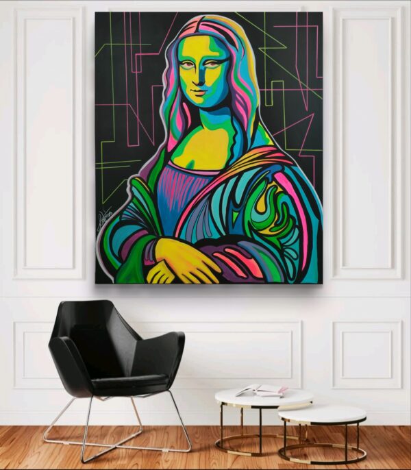 NIEDOSTĘPNY Mona L 100cm x 120cm obraz strukturalny malowany ręcznie akryle na płótnie - obrazek 8