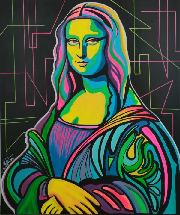 NIEDOSTĘPNY Mona L 100cm x 120cm obraz strukturalny malowany ręcznie akryle na płótnie - obrazek 4