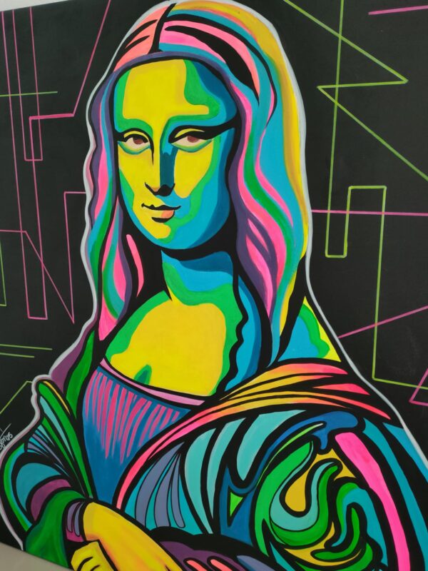 NIEDOSTĘPNY Mona L 100cm x 120cm obraz strukturalny malowany ręcznie akryle na płótnie - obrazek 5