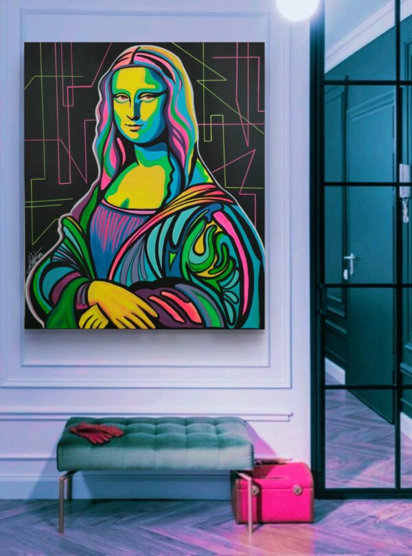 NIEDOSTĘPNY Mona L 100cm x 120cm obraz strukturalny malowany ręcznie akryle na płótnie - obrazek 12