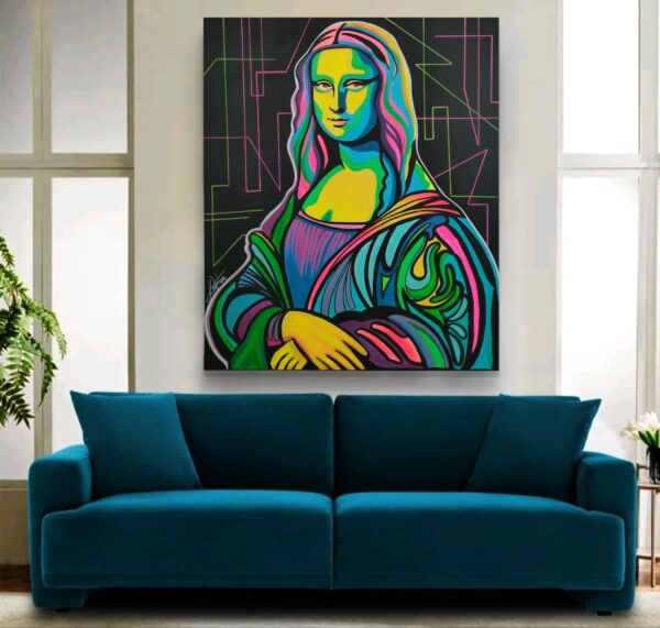 NIEDOSTĘPNY Mona L 100cm x 120cm obraz strukturalny malowany ręcznie akryle na płótnie - obrazek 9