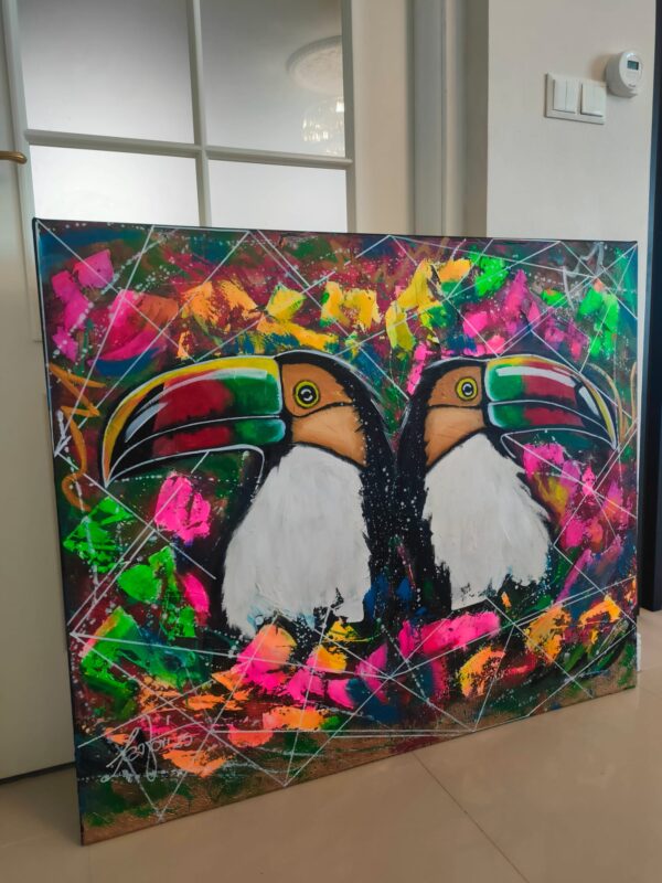 Tukany 2 120cm x 100cm obraz akrylowy, strukturalny na płótnie - obrazek 11