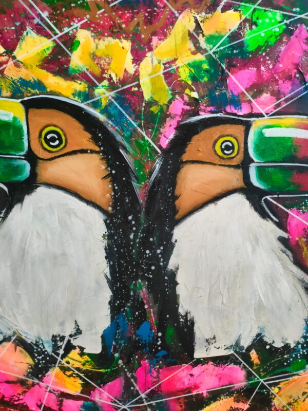 Tukany 2 120cm x 100cm obraz akrylowy, strukturalny na płótnie - obrazek 10