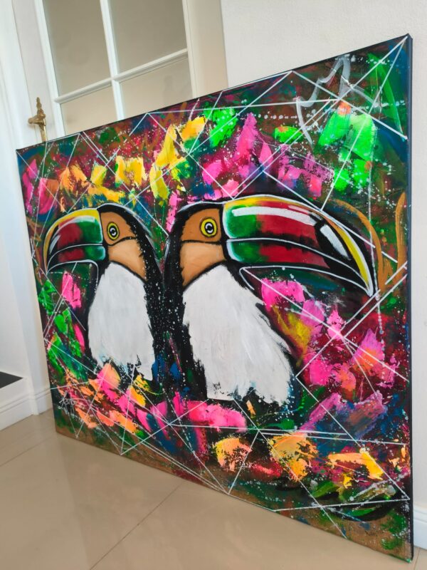 Tukany 2 120cm x 100cm obraz akrylowy, strukturalny na płótnie - obrazek 9