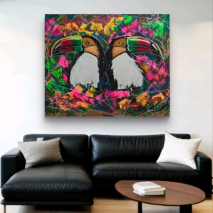 Tukany 2 120cm x 100cm obraz akrylowy, strukturalny na płótnie