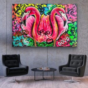 Good Vibes 150cm x 100cm obraz strukturalny, malowany ręcznie akryle na płótnie