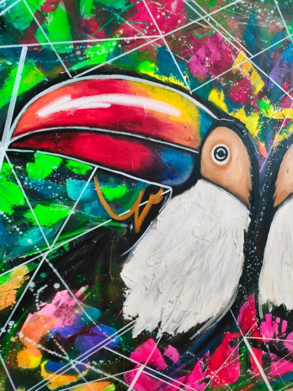 Tukany 3 120cm x 100cm obraz akrylowy, strukturalny na płótnie - obrazek 12