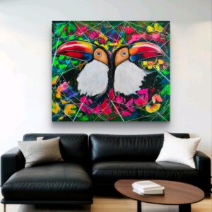 Tukany 3 120cm x 100cm obraz akrylowy, strukturalny na płótnie