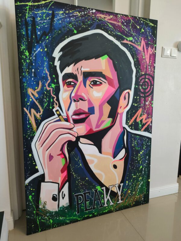 Tommy 100cm x 150cm obraz malowany ręcznie akryle na płótnie - obrazek 4