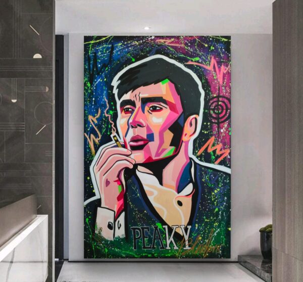 Tommy 100cm x 150cm obraz malowany ręcznie akryle na płótnie - obrazek 6