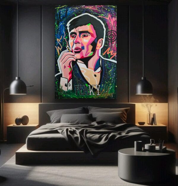 Tommy 100cm x 150cm obraz malowany ręcznie akryle na płótnie - obrazek 7
