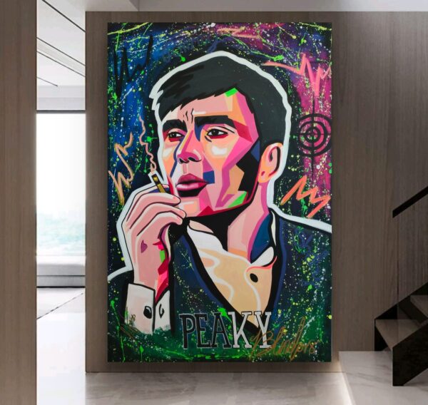 Tommy 100cm x 150cm obraz malowany ręcznie akryle na płótnie - obrazek 9