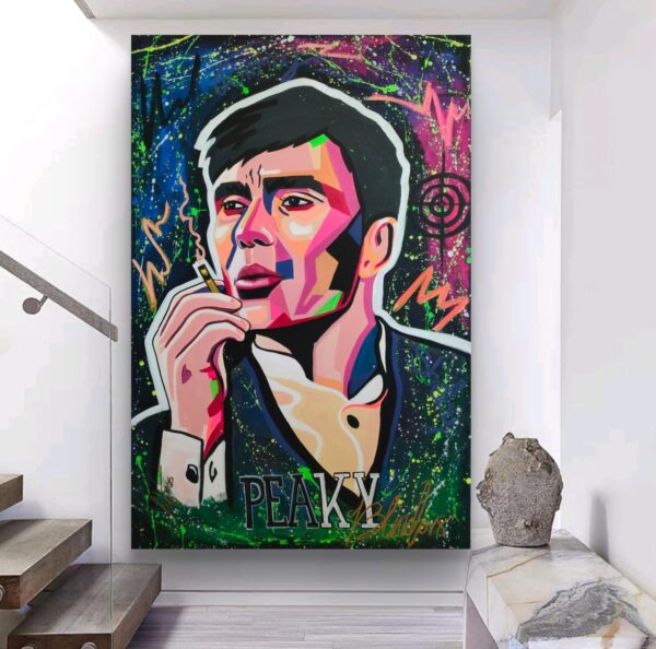 Tommy 100cm x 150cm obraz malowany ręcznie akryle na płótnie - obrazek 10