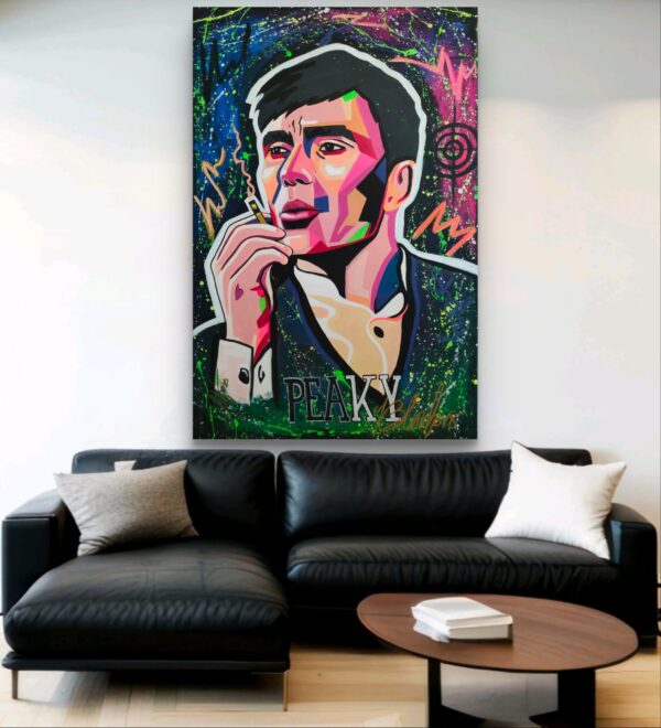 Tommy 100cm x 150cm obraz malowany ręcznie akryle na płótnie - obrazek 11