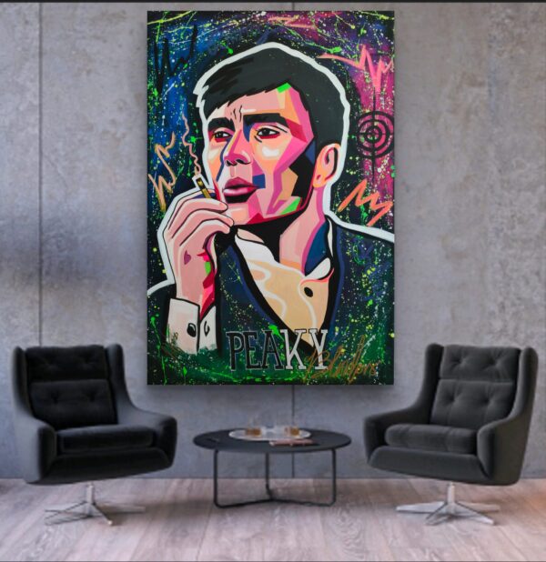 Tommy 100cm x 150cm obraz malowany ręcznie akryle na płótnie