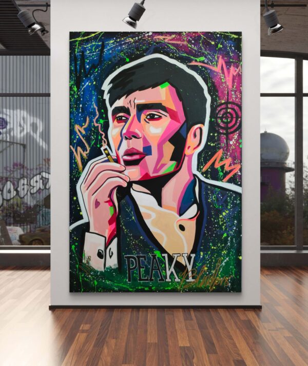 Tommy 100cm x 150cm obraz malowany ręcznie akryle na płótnie - obrazek 14